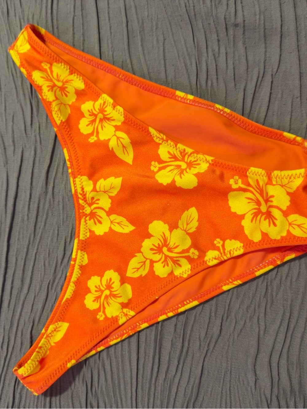 PacSun Orange and Yellow Floral Swim Bottoms